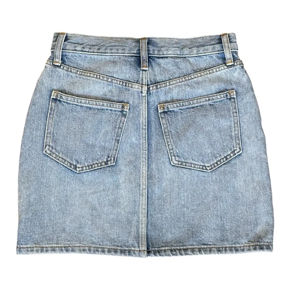NWT Aritzia Tna Hiroshi Denim Mini Skirt in Light Vintage Blue Women’s 2